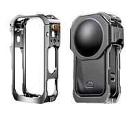 Coque de protection en métal pour Insta360 X6, cadre utilitaire multifonction à dégagement rapide, construction plus solide, cage en aluminium ultra légère avec capuchon d'objectif en silicone
