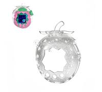 Coque de protection en PC compatible avec Tamagotchi Paradise Virtual Pet - Coque rigide en forme de fraise mignonne - Résistante aux chocs - Pour jouet électronique - Paillettes transparentes
