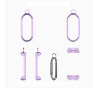 Coque de protection en PC pour enregistreur portable PLAUD NotePin AI, anti-chute, transparent et minimaliste (violet transparent)