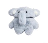 Coque de protection en peluche éléphant bleu, pour AirPods 1/2/3/4 et pour AirPods Pro/Pro 2, fausse coque souple, avec intérieur en silicone résistant aux chocs (pro 2)