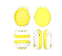 Coque de protection en polycarbonate transparent pour Tamagotchi Paradise - Coque rigide avec cordon de protection tout compris - Peau transparente légère (jaune)