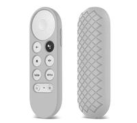 Coque de protection en silicone 2 pièces pour télécommande Google Chromecast 2020, (White), (Pink), Red), (Black), (Silver Gray), (Sky Blue), (Silver Gray) / Silver Gray