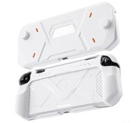 Coque de protection en silicone antichoc pour Switch 2, design ergonomique, protection complète légère, matériau souple, découpes précises (blanc)