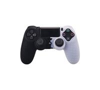 Coque de protection en silicone antidérapant pour manette PS4/Slim/Pro - Noir&Blanc NOIR