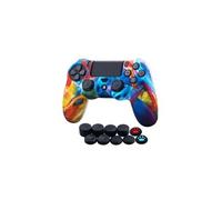 Coque de protection en silicone avec 10 couverture de joystick pour Manette PS4 Multicolore #1