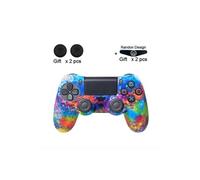Coque de protection en silicone avec 2 couverture de joystick pour Manette PS4 Multicolore #1