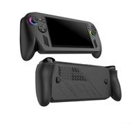 Coque de protection en silicone avec capuchon à bascule pour Xbox et ROG pour Ally-X, résistante aux chocs et aux rayures, poignée texturée, accès facile, disponible en noir, blanc, rose (noir)