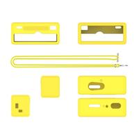 Coque de protection en silicone avec cordon de suspension, anti-poussière et anti-choc, convient pour Kodak Charmera Keychain Appareil Photo Numérique - Protection intégrale des bords, jaune, /