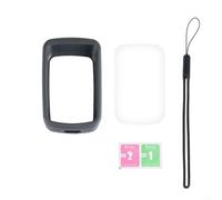 Coque de protection en silicone avec film d'écran pour ordinateur de vélo C606 offrant une protection complète contre les chutes et les expositions environnementales (housse + film)