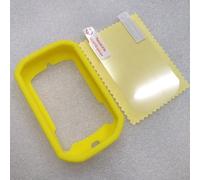 Coque de protection en silicone avec film HD pour ordinateur de vélo Bryton Rider 320 420 - Anti-chute - Pour vélo d'extérieur - Jaune