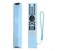 Coque de protection en silicone avec poignée antidérapante et lanière amovible pour télécommande TCL RC833A, housse lavable (bleu)