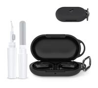 Coque de protection en silicone compatible avec Anker Soundcore V20i, coque de protection résistante aux chocs avec mousqueton et stylo de nettoyage, résistante aux rayures et à la poussière pour un