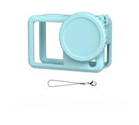 Coque de protection en silicone compatible avec caméra Action 6, coque souple et flexible anti-rayures et résistante aux chocs avec découpes précises, revêtement d'huile agréable au toucher (bleu)