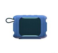 Coque de protection en silicone compatible avec haut-parleur JBL Go 5, étui résistant aux chocs avec couvercle anti-poussière, étui portable pour voyage et extérieur, noir (bleu)