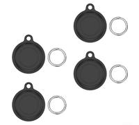 Coque de protection en silicone compatible avec MOTO Tag 2 - Sac robuste pour animaux de compagnie, clés et bagages - Étui résistant aux chocs avec accès facile - Noir (4 pièces noir)