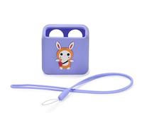 Coque de protection en silicone compatible avec YOTO Mini Kids Audio Player Storyteller Player Accessoires de protection avec lanière (Violet)