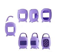Coque de protection en silicone conçue spécifiquement pour le haut-parleur JBL CLIP5 avec boutons et ports - Légère et flexible (bleu marine)
