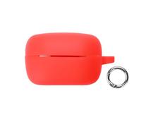 Coque de Protection en Silicone écouteurs pour Baseus WM02s Coque Portable résistante aux Rayures et aux Chocs, en Silicone Souple, avec Mousqueton,Rouge