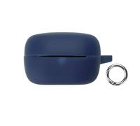 Coque de Protection en Silicone écouteurs pour Baseus WM02s Coque Portable résistante aux Rayures et aux Chocs, en Silicone Souple, avec Mousqueton, Bleu