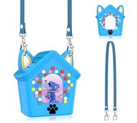 Coque de protection en silicone pour animal domestique Bitzee Interactive Digital Pet - Résistante aux chocs - Avec lanière - Bleu