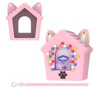 Coque de protection en silicone pour animal domestique Bitzee - Jouet interactif - Avec cordon - Rose