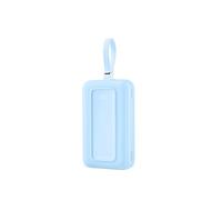 Coque de protection en silicone pour Anker Zolo Power Bank 10 000 mAh durable et écologique toergy avec trous précis - Résistante aux chocs, toucher confortable, bleu