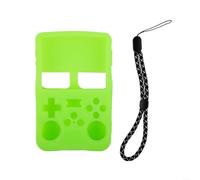 Coque de protection en silicone pour appareil de jeu R36S avec caractéristiques résistantes aux chocs et lavables, avec cordon pour un transport facile et sécurisé (veilleuse verte)
