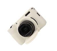Coque de protection en silicone pour appareil photo Canon PowerShot V1, coque souple avec design complet pour accès complet, housse légère et résistante aux rayures pour voyage en plein air (blanc)