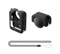 Coque de protection en silicone pour appareil photo DJI Osmo 360, coque intégrale avec étui de protection d'objectif et cordon, résistant aux chocs, anti-rayures pour accessoires d'appareil photo avec