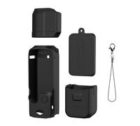 Coque de protection en silicone pour appareil photo DJI Osmo Pocket 3, résistante aux chocs et aux rayures, avec capuchon d'objectif, accessoires pour caméra (lot de 1, noir)