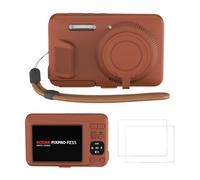 Coque de protection en silicone pour appareil photo Kodak PIXPRO FZ55, kit de protection complet composé d'une coque, d'une dragonne et de 2 films en verre anti-rayures pour une protection quotidienne