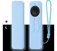 Coque de protection en silicone pour Apple TV 4K Siri Remote 3ème génération (2022)/2ème génération (2021) Siri Remote Coque de protection en silicone flexible, anti-chute et anti-collision (Blue Glow