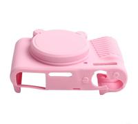 Coque de protection en silicone pour Canon PowerShot SX740 SX730 avec couvercle d'objectif amovible pour éviter d'endommager l'objectif et le corps (rose)