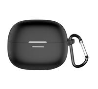Coque de protection en silicone pour casque Redmi Buds 8 Pro/Buds 6 Pro, résistant aux chocs et à la poussière, étui de protection avec mousqueton (noir)