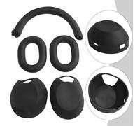 Coque de protection en silicone pour casque Sony WH 1000XM5, résistante à la poussière et aux empreintes de mains (noir)