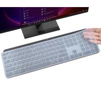 Coque de protection en silicone pour clavier Logitech MX Keys S & MX Keys Advanced Illuminated Wireless Keyboard, Logitech Craft Advanced Wireless Keyboard Protector Skin, transparent