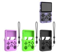 Coque de protection en silicone pour console de jeu ANBERNIC R36S - Protection contre les chutes - Couleur unie - Simple - Vert