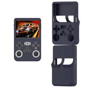 Coque de protection en silicone pour console de jeu R36S - Protection anti-rayures et anti-chute - Couleur unie - Accessoires de console de jeu (bleu foncé)