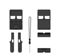 Coque de protection en silicone pour console de jeu R40S Pro, antidérapante, résistante aux chutes, couleur unie simple, étui de protection souple pour console de jeu portable avec cordon (noir)