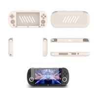 Coque de protection en silicone pour console de jeu Trimui_Smart-Pro, anti-rayures, lavable, anti-chocs, avec lanière (blanc cassé)