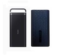 Coque de protection en silicone pour disque dur Samsung T5 EVO SSD - Housse de protection anti-rayures - Noir