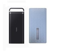 Coque de protection en silicone pour disque dur Samsung T5 EVO SSD T5 EVO, manchon anti-rayures doux (crème)
