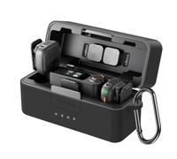 Coque de protection en silicone pour DJI Mic 3 - Couverture intégrale - Protection contre les chutes - Accessoire de studio de vlogging - Noir - 20 x 15 x 4 cm