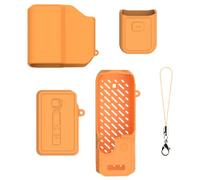 Coque de protection en silicone pour DJI Osmo Pocket 4 Pro, housse souple anti-rayures et antichoc pour objectif d'appareil photo, kit de protection complet pour voyage, Ensemble de 4 pièces - Orange
