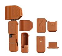 Coque de protection en silicone pour DJI Osmo Pocket 4P, coque souple pour prise en main et protection complète de l'écran de l'appareil photo, accessoires de protection, marron, Housse de protection