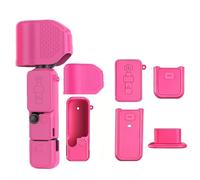 Coque de protection en silicone pour DJI Osmo Pocket 4P, coque souple pour prise en main et protection complète de l'écran de l'appareil photo, accessoires de protection, rose rouge, Housse de