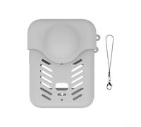 Coque de protection en silicone pour DJI Osmo360 avec couvercle d'objectif, coque légère anti-rayures avec découpes précises pour un accès facile aux ports et à la batterie (gris)