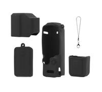 Coque de protection en silicone pour DJI Pocket 4 Pro, coque de protection anti-poussière, anti-choc, étui de protection pour objectif et écran, Noir , Housse de protection en silicone pour DJI Pocket