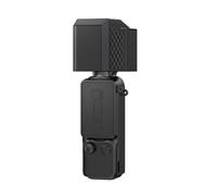 Coque de protection en silicone pour DJI Pocket 4 Pro, coque de protection en silicone douce pour la peau, anti-poussière, anti-chocs, découpes précises, poignée lavable avec cordon, Noir , Housse de