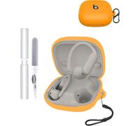 Coque De Protection En Silicone Pour Écouteurs Bluetooth Sans Fil Beats Powerbeats Pro 2 - Durable Et Écologique - Avec Trous Précis - Orange[J1856]